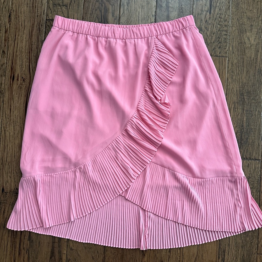 J. Crew Pink Ruffled Pleated Fairy y2k Skirt